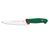 Sanelli Línea Premana Professional,Cuchillo Cocina Cm.18,Acero Inoxidable,Verde y Rojo,