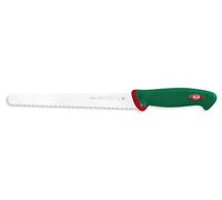 Sanelli Línea Premana Professional,Cuchillo Pan Cm.24,Acero Inoxidable,Verde y Rojo,32.0x3.0x4.0 cm