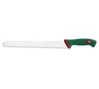 Sanelli Línea Premana Professional, Cuchillo Pan Cm.32, Acero Inoxidable, Verde y Rojo, 45x3,5x4 cm.