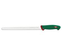Sanelli Línea Premana Professional,Cuchillo Salmón mellado Cm.31,Acero Inoxidable,Verde y Rojo
