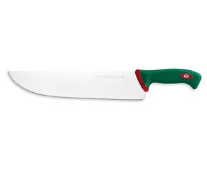 Sanelli Línea Premana Professional,Cuchillo Trinchante Cm.33,Acero Inoxidable,Verde y Rojo,45.5x3.0x7.0 cm