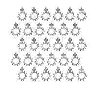 Sanerfa 30 anillos de rosario de dedo, rosarios de bolsillo, anillos de rosario para oración, regalos de baby shower, 4.6*3.3*0.4cm, Zinc