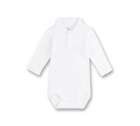 Sanetta - Body con Cuello de Polo de Manga Larga para bebé, Talla 9 Meses (74), Color Blanco 010