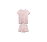 SANETTA Pijama de niña de 2 piezas, camiseta y shorts rosa | 104