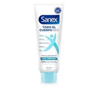 Sanex Deo Todo el Cuerpo, Crema Desodorante Frescor Total, 75ml | Crema antitranspirante unisex 72h, Manos, pies, axilas y zonas íntimas, Hipoalergénica, 0% Sales aluminio, Testada gineco.