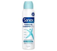 Sanex Deo Todo el Cuerpo, Spray Desodorante Frescor Total, 150ml | Spray antitranspirante 72h, Manos, axilas, cuerpo y pies, Hipoalergénico, 0% Aluminio, 0% Alcohol, Testado dermatológicamente