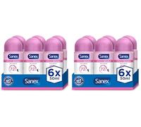 Sanex Dermo+ Invisible Desodorante Antitranspirante Roll-On 72 Horas 6 X 50ml - protección eficaz contra el sudor y el mal olor - dermatológicamente testado - protege de las manchas (Paquete de 2)