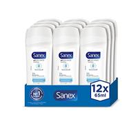 Sanex Dermo Protector Desodorante Stick para Mujeres y Hombres, Pack 12 uds x 65ml, hasta 24H de Protección Contra Olores, Restaura el pH Natural de la Piel, Dermatológicamente Testado