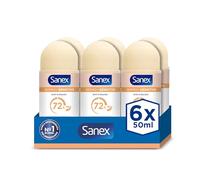 Sanex Dermo+ Sensitive, Desodorante Antitranspirante Roll-On 72h, 6x50ml | Roll-on piel sensible 72h, Fórmula hipoalergénica, 0% Alcohol, Anti-irritación, Testado dermatológicamente