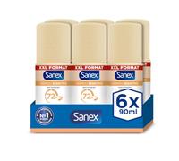 Sanex Dermo+ Sensitive, Desodorante Antitranspirante Roll-On 72h, 6x90ml | Roll-on piel sensible 72h, Fórmula hipoalergénica, 0% Alcohol, Anti-irritación, Testado dermatológicamente