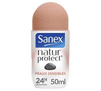 SANEX - Desodorante natural para pieles sensibles - Desodorante para hombre y mujer con piedra de alumbre - 24 horas de eficacia - 50 ml