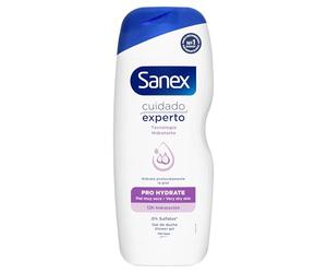 Sanex Expert Care Pro Hydrate, Shower or Bath Gel, Very Dry Skin, Deep Hydration, Fights Bacteria, 600 ml