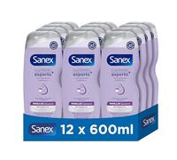 Sanex Gel de Ducha Cuidado Experto + Micellar Equilibrante, 12 x 600ml | Alivia piel seca | Ingrediente prebiótico | Tecnología hidratante + Omega 3 | Hidrata en profundidad | Restaura el pH natural