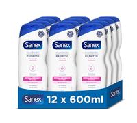 Sanex, Gel de Ducha Hipoalergénico, Piel Sensible, Pack 12x600ml | Gel de ducha para piel sensible, 12h de hidratación, Tecnología hidratante, 0% Sulfatos, Vegano