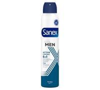 Sanex Men Active Control Desodorante Spray Antitranspirante 200ml - 72h protección contra sudor y olor - Efecto seco larga duración - Suave con la piel - Antibacteriano y anti-irritación - 0% alcohol*