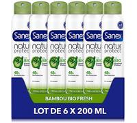 Sanex Natur Protect Fresh 48h Bio Spray Desodorante 200ml - Pack de 6 unidades