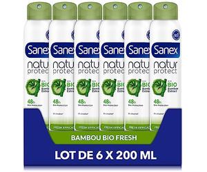 Sanex Natur Protect Fresh 48h Bio Spray Desodorante 200ml - Pack de 6 unidades