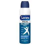 Sanex Spray Men Todo el Cuerpo Deo Frescor Total 150ml, Desodorante Manos, Axilas, Cuerpo y Pies, 72H Protección contra Olor Clínicamente Probada, Hipoalergénico, Delicado con Piel
