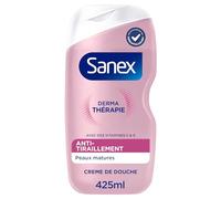 SANEX - Terapia Derma - Crema de ducha antiespasmódica - Para pieles maduras y secas - Complejo de aminoácidos - 425 ml