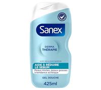 SANEX - Terapia Derma - Gel de ducha reductor de sebo para el acné - Para pieles mixtas y grasas - Complejo de aminoácidos y niacinamida - Conserva la barrera de la piel - 425 ml