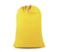 SANFERGE Bolsa de lavandería resistente con cordón y asa, bolsa de viaje extra grande para lavandería y hogar, forro duradero para cesta de lavandería, 71 x 101 cm, color amarillo