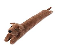 SANFERGE Tapón de puerta para perros para debajo de la puerta, resistente, 1.3 kg 34 pulgadas, bloqueador de corrientes de aire de tela decorativa, burlete de animales a prueba de sonido, ahorra