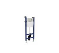 SANFIX Unisan cisterna empotrada doble descarga con soporte de metal para inodoro suspendido - Placa en cromo wengué SQUARE