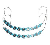 Sanfly 10 Tipos De Soporte, Gancho De Soporte De Metal Azul, Decoración Temporal De Dientes con Alambres De Metal Y Ligaduras De Ortodoncia, Decoraciones Dentales