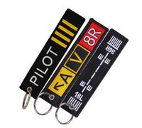 Sanfly Etiqueta Bolsa Viaje Etiqueta Etiqueta del Equipaje del Bordaje 3 Unids con Regalo del Anillo Llaves para Tripulación Vuelo Aviación