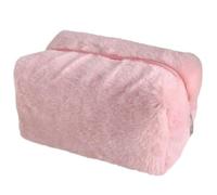 Sanfly Neceser pequeño de Felpa para Maquillaje, Neceser Peludo y Esponjoso, pequeño, Bonito, Suave, de Gran Capacidad, Bolsa de Almohada con Cremallera, Organizador de Maquillaje de Viaje