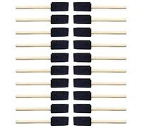 Sanfly Pinceles De Esponja De Espuma 20pcs Manejo De Madera Pintura Dibujo Terminación Herramienta De Artesanía para Manchas Barnices Artesanías