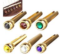 Sanfly Pins De Puente De Guitarra 6pcs/Set Pins De Puente De Guitarra De Latón Clavijas Piezas De Instrumentos De Música para Uñas para Folk Acústico Guitarra Clavijas Decoración De Clavijas