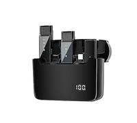 Sanfoelek Mini Weless Lavalier - Micrófono de solapa omnideccional de 360° con reducción de ruido de pantalla, compatible con smartphone Android tipo C, tablet, para YouTube, Facebook Live