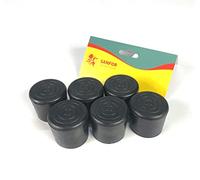 Sanfor, Contera de Goma, Protección Patas y Tubos de 22 mm, Bastones de Apoyo, Contera Cilíndrica, Antideslizante, Adherente, Color Negro, 6 Unidades, 99140
