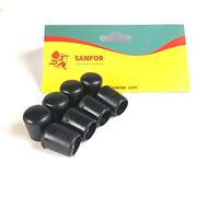 Sanfor | Contera de PVC | Protección Patas y Tubos de 10 mm | Bastones de Apoyo | Contera Cilíndrica | Antideslizante, Adherente | Color Negro | 8 Unidades