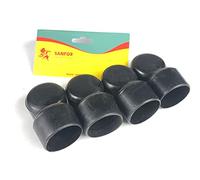 Sanfor | Contera de PVC | Protección Patas y Tubos de 32 mm | Bastones de Apoyo | Contera Cilíndrica | Antideslizante, Adherente | Color Negro | 8 Unidades