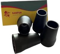Sanfor | Contera Especial para Muleta de goma | 18 mm de diámetro | De Color Negro | Pack 4 unidades