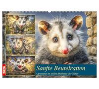Sanfte Beutelratten. Opossums im stillen Rhythmus der Natur (Wandkalender 2026 DIN A2 quer), CALVENDO Monatskalender: Moderne Illustrationen von Beuteltieren in ihrer natürlichen Umgebung