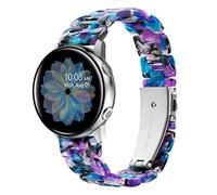 SaNgaiMEi Compatible con Samsung Galaxy Watch Band 42mm/Active 2 40mm 44mm/Galaxy Watch 3 41mm banda/Gear S2 Classic/Gear Sport Bands/20mm Ultra Light Fashion Resina Correa (púrpura azul blanco)