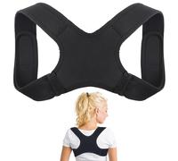 Sangcca Corrector Postura Espalda para Mujer y Hombre, Corrector de Espalda, Invisible Cinturón de Soporte de Espalda Ajustable, Alivio del Dolor de Espalda, Cuello, Hombros y Cervicales - Negro