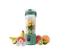 Sangcon Batidora Portátil 500ml, Mini Batidora Smoothie USB Recargable, para Fitness, Camping y Viaje, Personal Blender con 6 Cuchillas y 2 Modos, Tritura Hielo y Fruta Congelada, Verde
