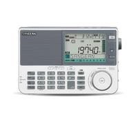 Sangean ATS-909X2 Radio Portátil Digital AM/FM/LW/SO con Reloj y Alarma, Pantalla LCD, Color Blanco - ATS-909 X2