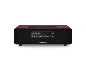 Sangean DDR-36 BT Rojo / Radio con Sintonización Digital de Sobremesa Dab+ / FM-RDS / Bluetooth / Entrada Auxiliar