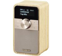 SANGEAN DDR-8 Radio portátil Dab+ con Bluetooth 5.2, Pantalla OLED | Radio DAB+ / FM RDS/Bluetooth con carcasa de madera