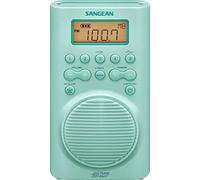 Sangean H205TQ Radio de ducha portátil AM/FM/alerta meteorológica digital, impermeable, turquesa
