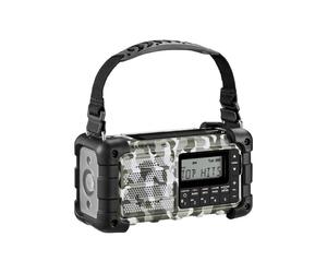 Sangean MMR-99 Radio de emergencia DAB+ Camo, DAB+, FM AUX, USB, Bluetooth, panel solar, manivela, función de carga de