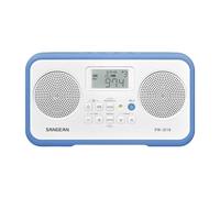 Sangean PR-D19BU Radio portátil FM estéreo/Am Digital sintonización con Parachoques Protector (Blanco/Azul)