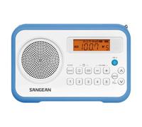 Sangean PRD-18 Radio Digital Portátil Despertador Blanco/Azul