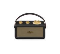 Sangean RA-101 Black Gold. Diseño Retro de Madera y Piel sintética. Bluetooth 5.0. Autonomía 19 Horas con una Carga Completa. AUX-in para Fuentes de Audio externas.