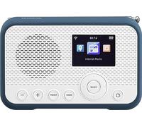 Sangean WFR-39 Radio por Internet con Dab+, FM, WiFi. Radio Internet portátil con Pantalla a Color, con 99 memorias FM, 99 Dab y 250i Radio. Blanco-Azul Oscuro